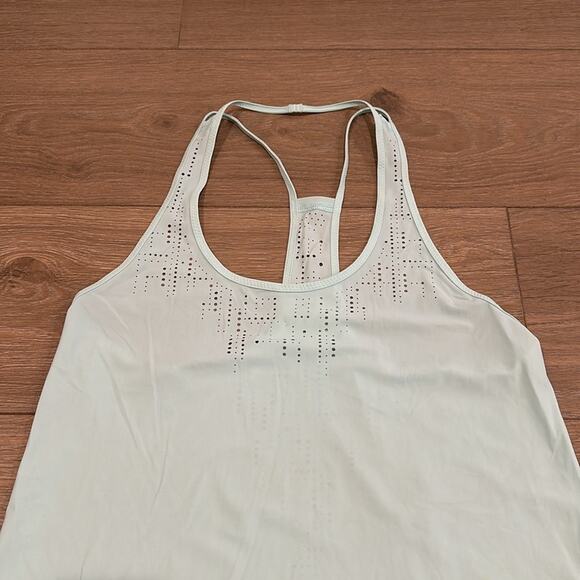 LULULEMON Aquamarine Blue Water Bound Singlet Active Run Strappy Tank Top Size 2 - Picture 4 of 11